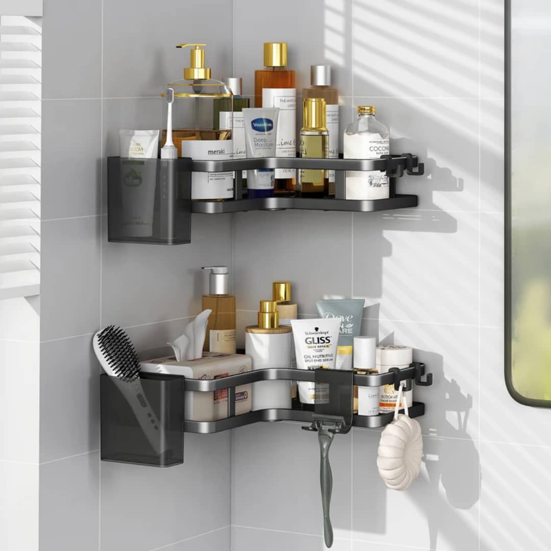 ETAGERE DE RANGEMENT D’ANGLE ‎EN ACIER INOXYDABLE